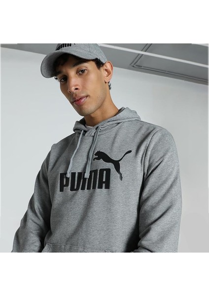 Essentials No 1 Logo Erkek Gri Kapüşonlu Sweatshirt fırsatları