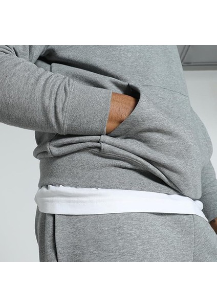 Essentials No 1 Logo Erkek Gri Kapüşonlu Sweatshirt indirimleri