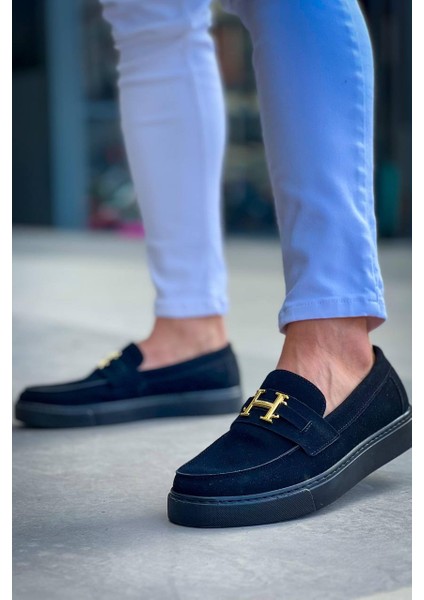 KB-027 Kuback Bağcıksız Kömür Süet H Günlük Erkek Ayakkabı modelleri