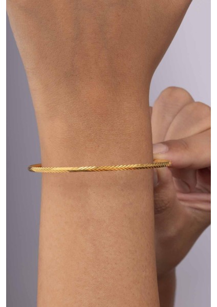 Altın Kaplama Desenli 925 Ayar Gümüş Kadın Ajda Bilezik fiyatları