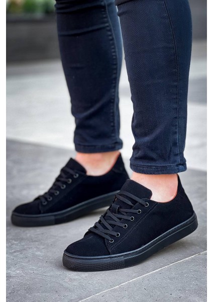 KB-122 Kuback Siyah Süet Siyah Yüksek Taban Bağcıklı Günlük Erkek Ayakkabı modelleri