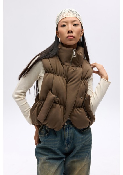 Laila Şişme Haki Yelek