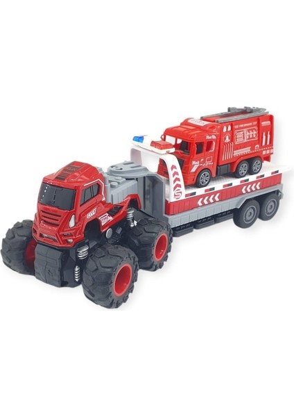 Vardem Itfaiye Aracı Taşıyan Sürtmeli Çekici Araç Seti - Panzer fırsatları