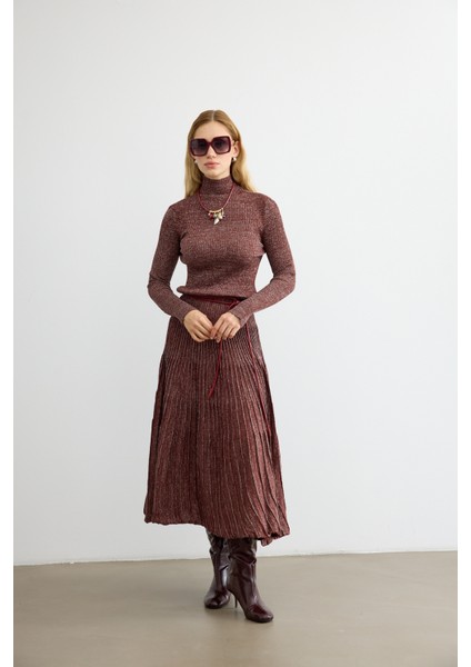 Glory Işıltılı Triko Elbise Acı Kahve fiyatları