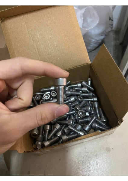 10 Adet Paslanmaz M8X12 Cıvata