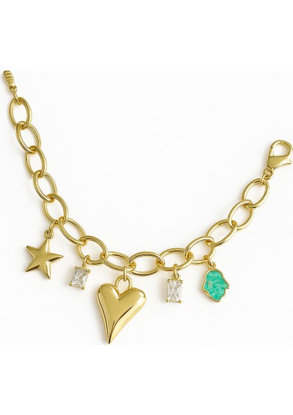 Çelik Kalp Charm Bileklik