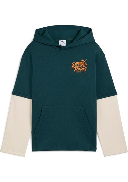 Mid 90S Layered Çocuk Yeşil Kapüşonlu Sweatshirt fırsatları