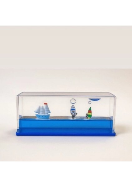 Batmayan Yelkenli Gemi Akvaryum - Simülasyon - Hediyelik - 3D - 15X5 cm