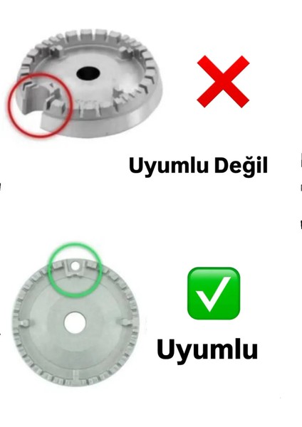 8 Parça Kumtel Ferre Arçelik Uyumlu (Profilo-Bosch-Siemens Uyumsuz) Ocak Kapak ve Bek Tk fiyatları