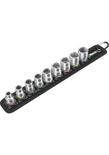 05003973001 Zyklop Lokma Anahtarlar, Belt B 4, 3/8 Inç Tahrikli Tutma Fonksiyonlu, 9 Parça