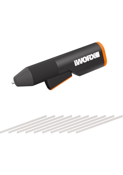 WX746.9 20V Profesyonel Mum Silikon Tabancası + 10 Silikon