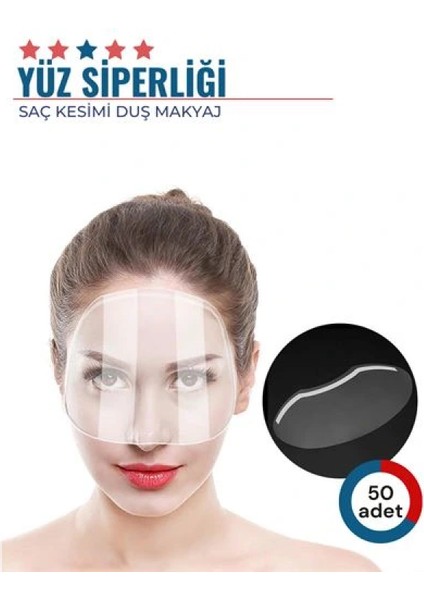 50 Adet Saç Kesimi Duş Makyaj Yüz Koruma Siperliği fiyatları