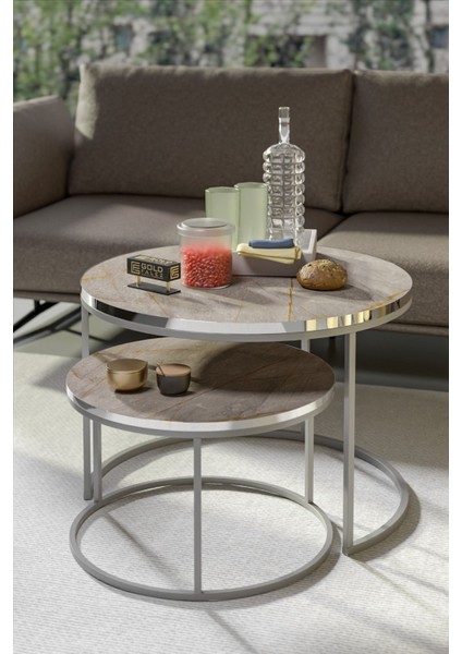 Orta Sehpa Ikili Lüx Specıal Gümüş Gordion fiyatları