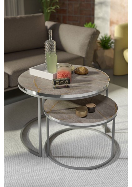 Orta Sehpa Ikili Lüx Specıal Gümüş Gordion indirimleri