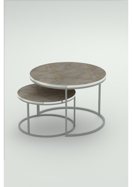 Orta Sehpa Ikili Lüx Specıal Gümüş Gordion