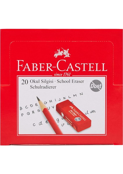 Kırmızı Silgi, 20 Li, Kurşun Izlerini Silen, Yumuşak ve Dayanıklı Yapı, Doğa Dostu Tasarım