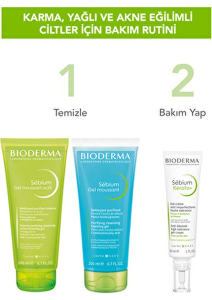 Cilt Bakım Seti Yağlı Ciltler İçin Arındırıcı Temizleme Jeli ve Akne Kremleri 30 ml 45 ml modelleri