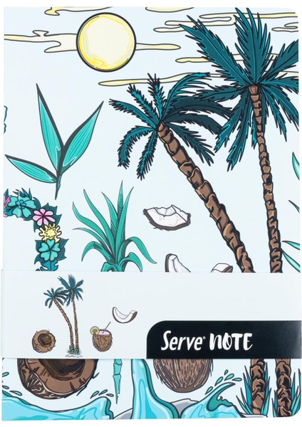 Defter 15 x 21 Cızgılı Desenli Nane Yesılı