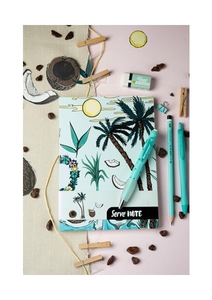 Defter 15 x 21 Cızgılı Desenli Nane Yesılı fiyatları