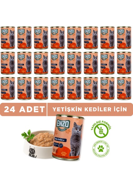Balık Etli Konserve Yaş Kedi Maması 400 gr x 24