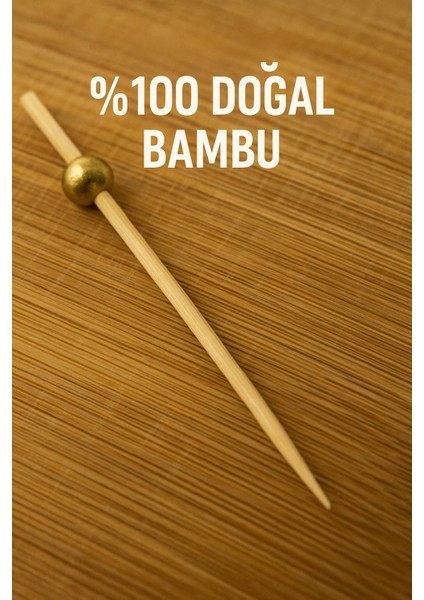 50’li Altın Top Başlıklı 12 cm Bambu Kürdan Seti – Kokteyl, Tatlı ve Davet Sunumları Için Şık Seçim indirimleri
