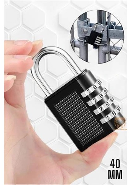 Modacar Şifreli Asma Kilit 4 Kademe 40 mm