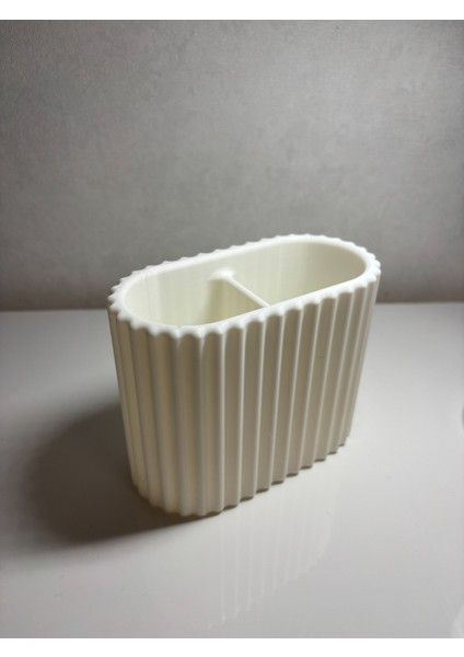 Diş Fırçalık | Modern Çizgili Banyo Organizeri | Minimalist Ikili Fırça ve Macun Standı modelleri