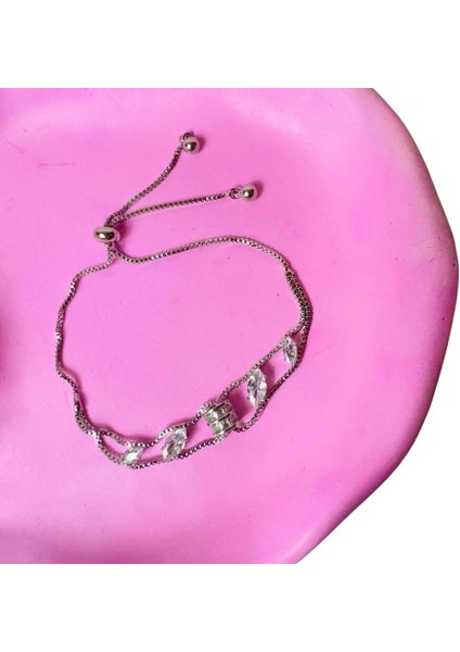 9867 Oval Taş Detaylı Ayarlanabilir Büjiteri Bileklik fırsatları