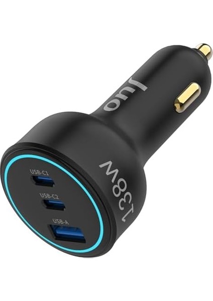 138W 3 Portlu Type-C + Usb-A Araç Şarj Aleti Pd 3.0 & Qc 4.0 Hızlı Araç Içi Şarj Cihazı fiyatları