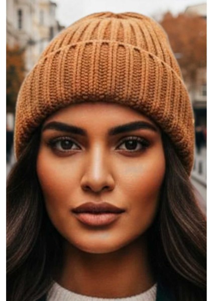 Kadın Yumuşak Dokulu Kalın Fitilli Soft Yünlü Bere fiyatları