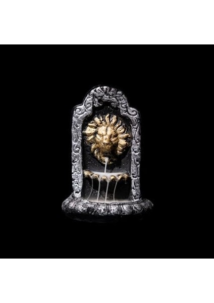 Akışlı Mistik Siyah Aslan Temalı Şelale Tütsülük +2 Konik Tütsü Hediye (Lavanta) Hediyelik/görsel Şölen/ Akışlı/metidasyon/yoga/ofis/ev/spa Dekorasyon modelleri