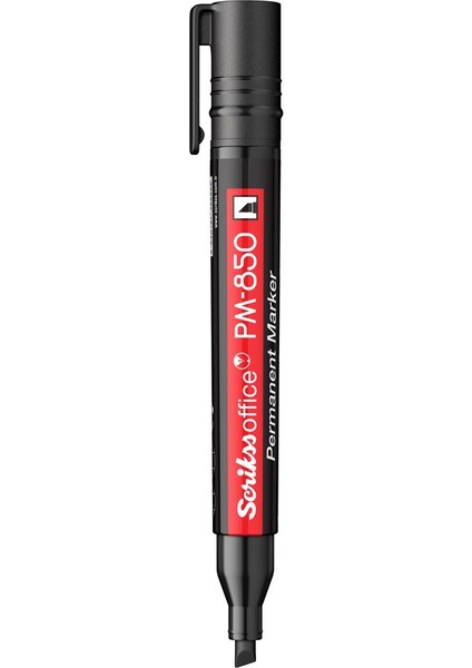 Permanent Markör Kesik Uç Siyah 12'li Kutu PM850