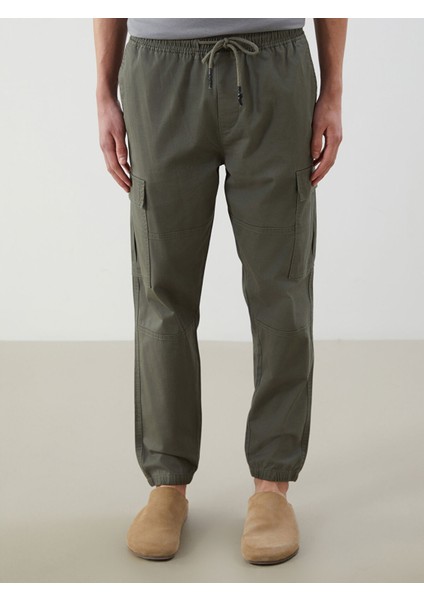 Yeni Sezon Standart Kalıp Gabardin Erkek Kargo Pantolon fırsatları