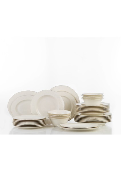 Bone Ilay 36 Parça 8 Kişilik Yemek Takımı Platin File modelleri