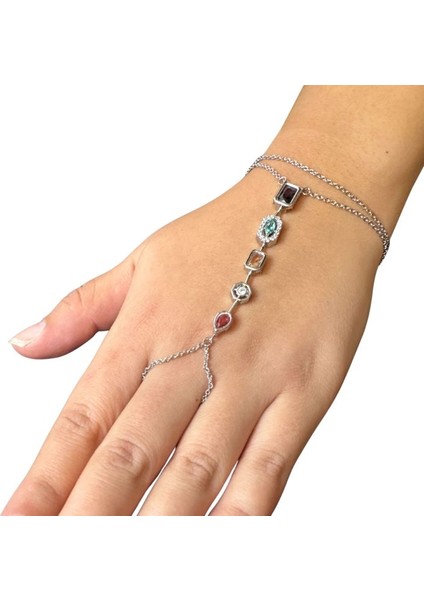 4750 Beş Element Renkli Taşlı Çelik Şahmeran Bileklik fiyatları