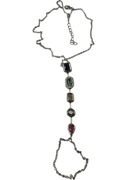 4750 Beş Element Renkli Taşlı Çelik Şahmeran Bileklik indirimleri