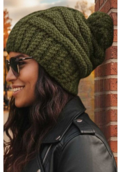 Kadın Kışlık Ponponlu Kalın Örgü Bere fiyatları