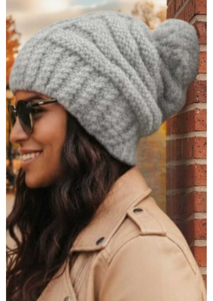 Kadın Kışlık Ponponlu Kalın Örgü Bere fiyatları