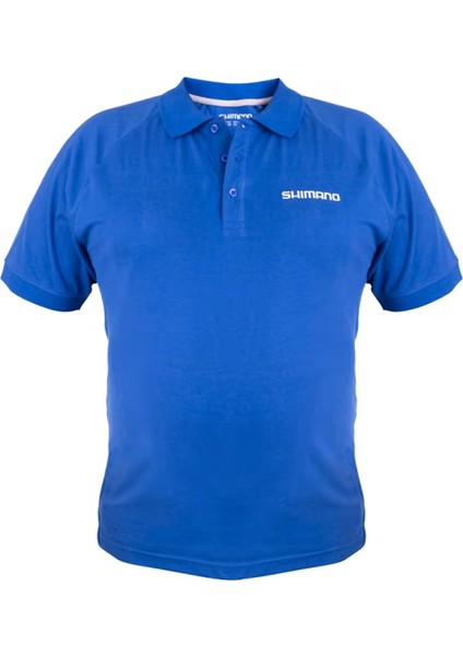 Kısa Kollu Polo Yaka Mavi T-Shirt