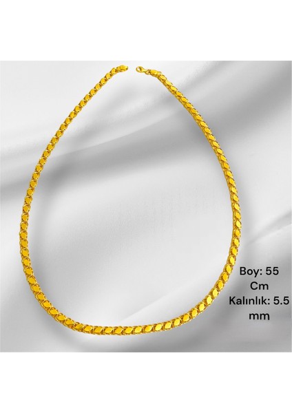 14 Ayar Altın 5.5 mm Pullu Zincir 55 cm fırsatları