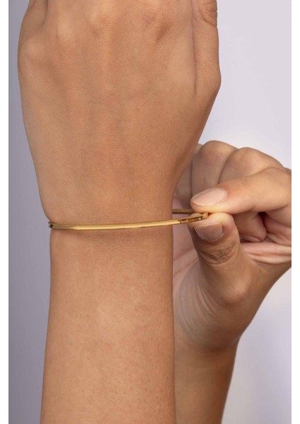 Altın Kaplama Çizgili 925 Ayar Gümüş Kadın Ajda Bilezik fiyatları