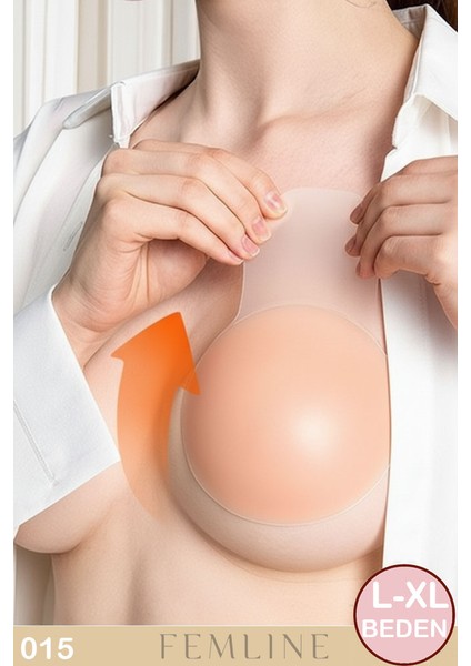 Yapışkanlı Silikon Asansör Sütyen - Kaldırıcı - Görünmez (L-XL BEDEN)