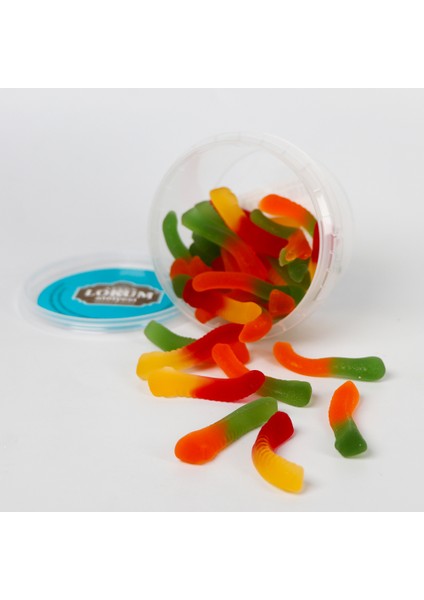 Karışık Meyve Aromalı Yumuşak Şeker (Solucan Şekilli) 120 G