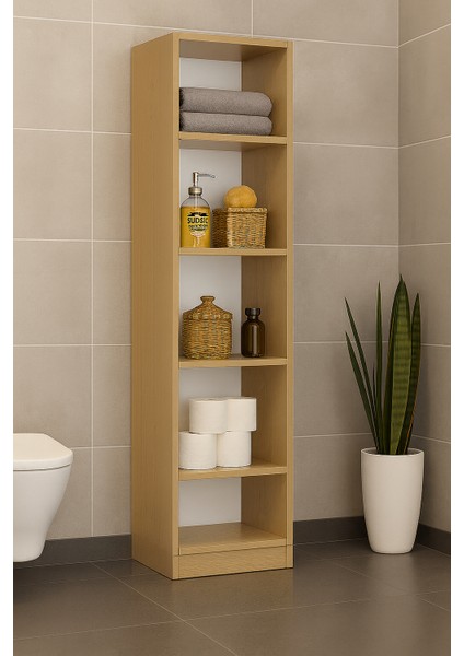 Modern 5 Raflı Çok Amaçlı Dolap