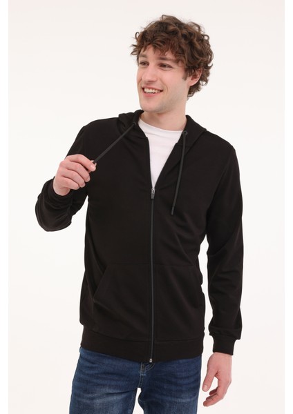 MB 18SN87 5fx Siyah Erkek Eşofman Üstü