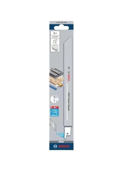 5x Pro Pallet S1132VFR Repair Panter Testere Bıçağı (Çelik, Çivili Ahşap, Uzunluk 225 Mm, Professional Aksesuar Panter Testere) fiyatları