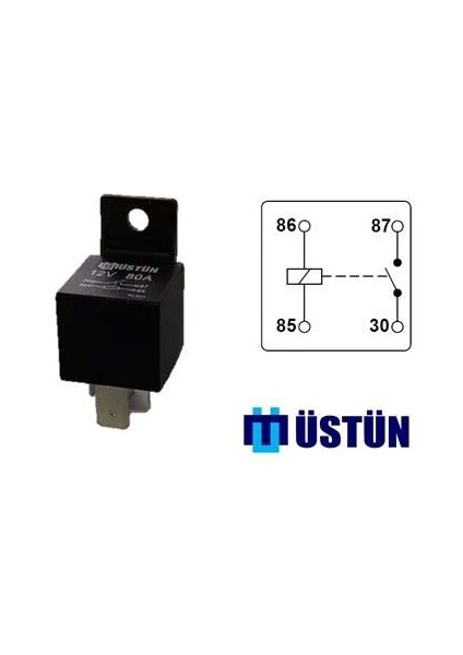 Ustun RL800 - Güç Rolesi 12V 4p 80A