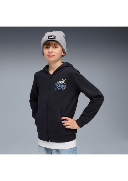 Mid 90S Full Zip Çocuk Lacivert Kapüşonlu Ceket