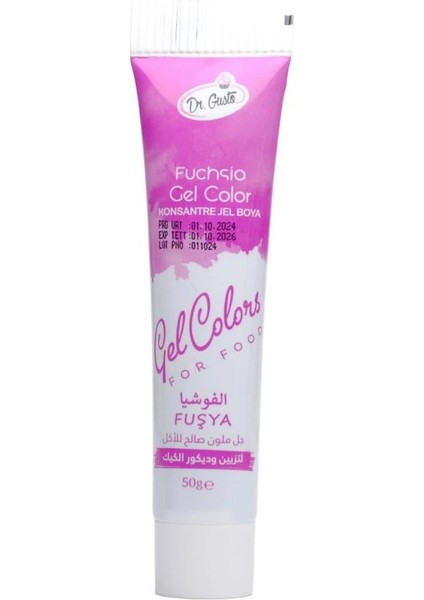 Fuşya Renk Jel Gıda Boyası 50 gr – Pasta & Krem & Hamur Renklendirici