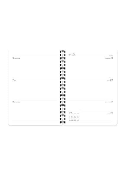 16 * 23 Spiralli Akademik Ajanda - Kalp fiyatları